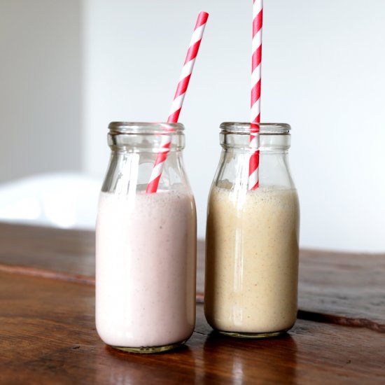 Salted Caramel & Strawberry Milks