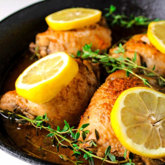 Lemon Paprika Chicken Thighs