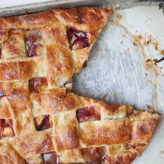 Stone fruit galette