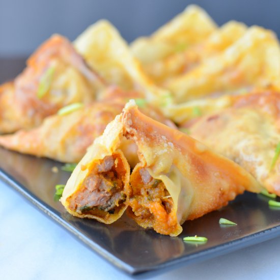 Pumpkin, Sage and Sausage Wontons