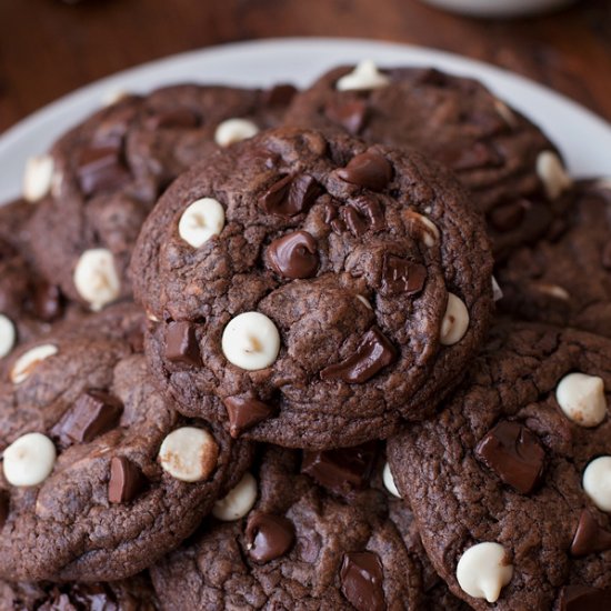 Triple Chocolate Cookies