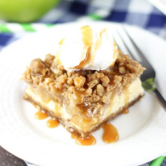 Caramel Apple Cheesecake Bars