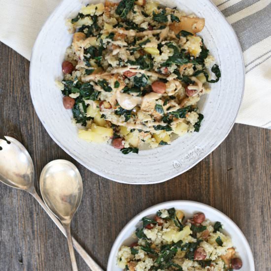 Warm Chanterelle & Kale Quinoa Salad