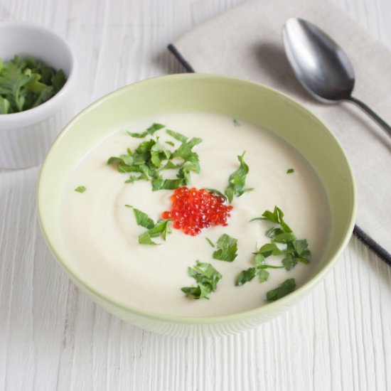 Soup puree with cauliflower