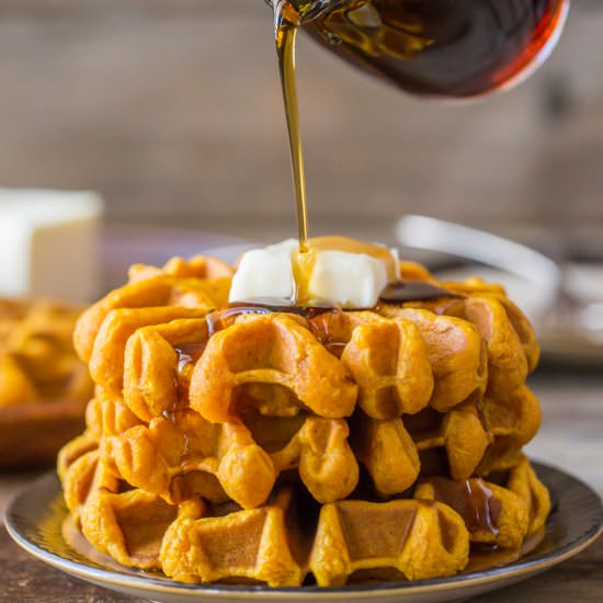 Pumpkin Spice Waffles