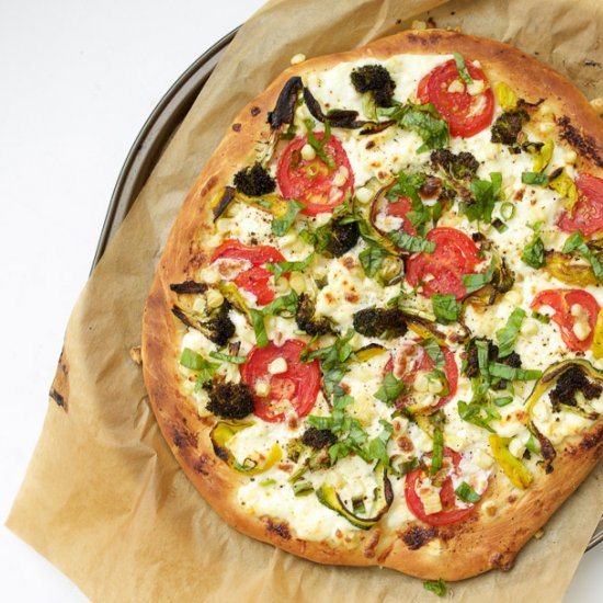 Roasted Veggie & Ricotta Pizza