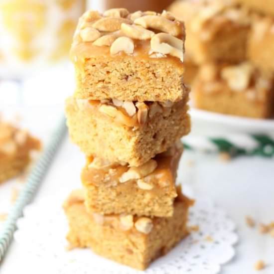 Butterscotch Cashew Caramel Bars