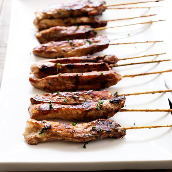 Cinnamon and Thyme Chicken Skewers