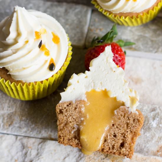 White Chocolate Passionfruit Cakes