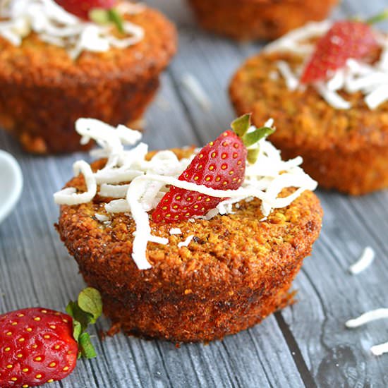 Healthy Strawberry & Coconut Muffin