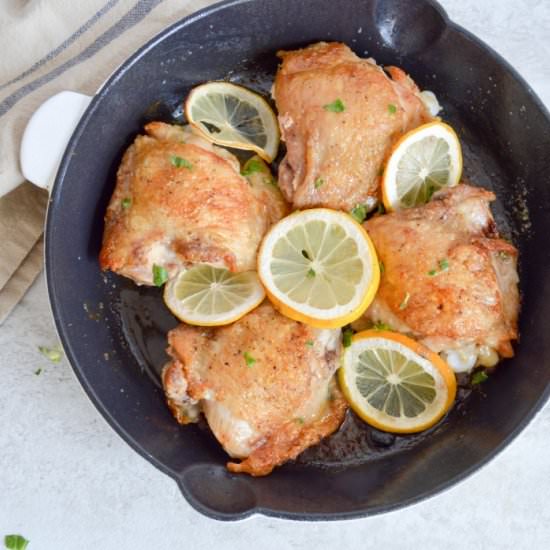 Crispy Lemon Chicken Thighs