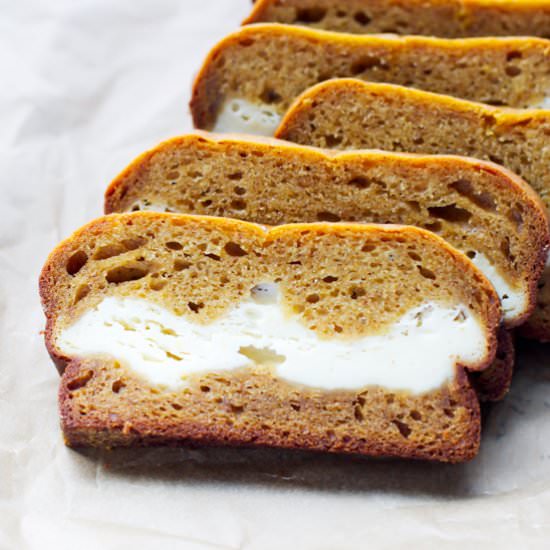 Cream Cheese Filled Pumpkin Bread