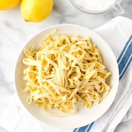 Gluten-Free Lemon Pepper Fettuccine