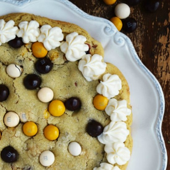 M&M Pecan Pie Pizza