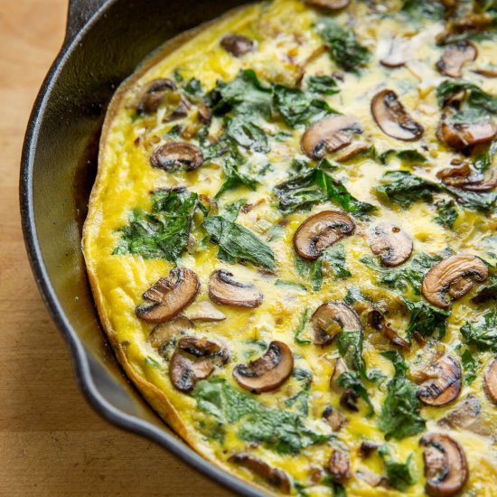 Mushroom Leek Frittata with Skillet