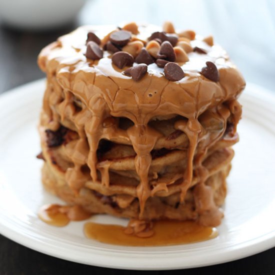 Whole Wheat Peanut Butter Pancakes