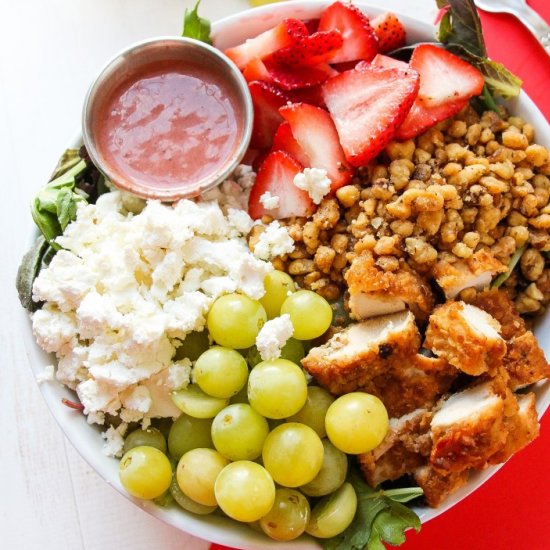 Crispy Chicken Strawberry Salad