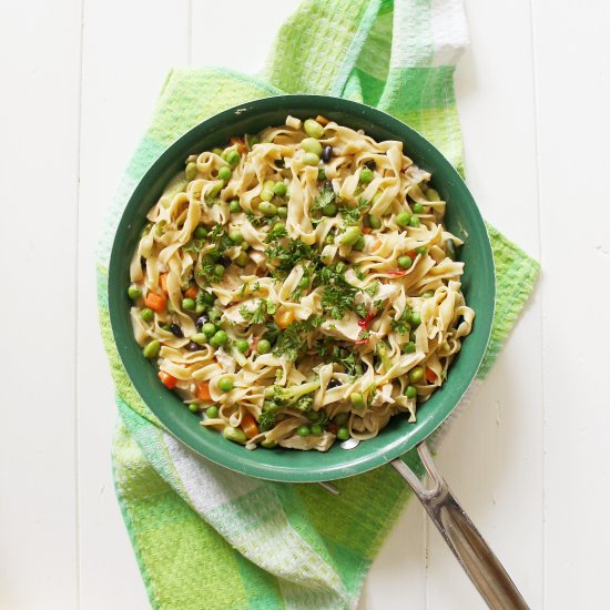 Tex Mex Skillet Chicken Noodles