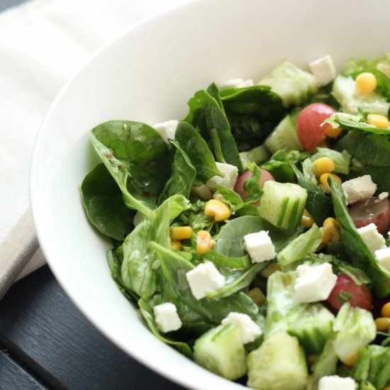 Refreshing Grape and Greens Salad