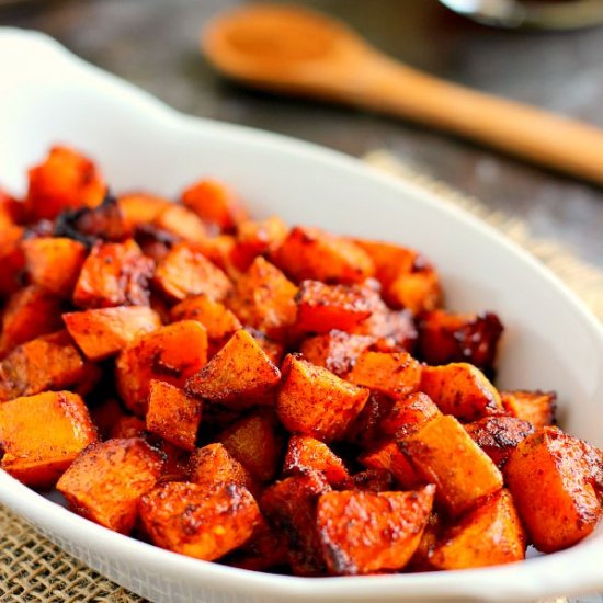 Roasted Maple Sweet Potatoes