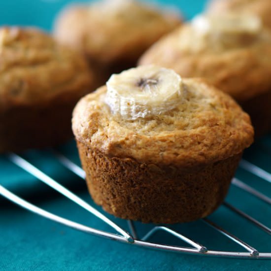 Peanut Butter Banana Muffins