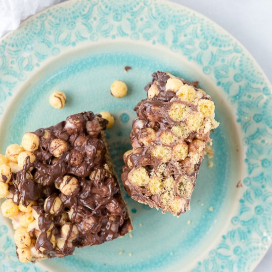 Peanut Butter Chocolate Cereal Bars