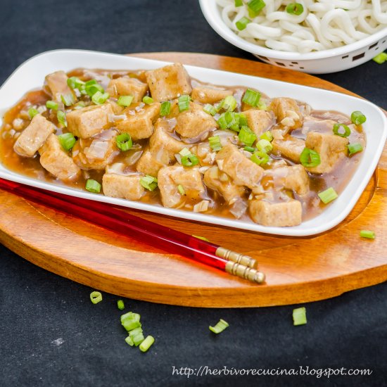 Tofu Puffs in Manchurian Sauce