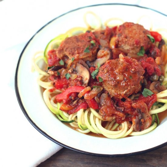 Chicken Cacciatore Meatballs