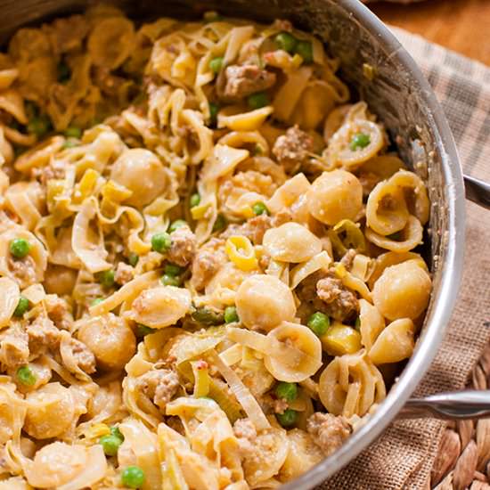 Sausage and Leek Pasta