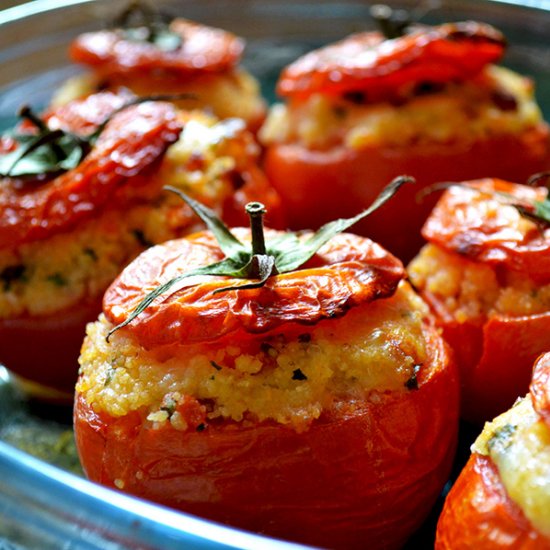 Couscous stuffed tomatoes