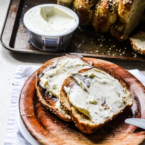 Sesame and Poppy Seed Bagel Loaf