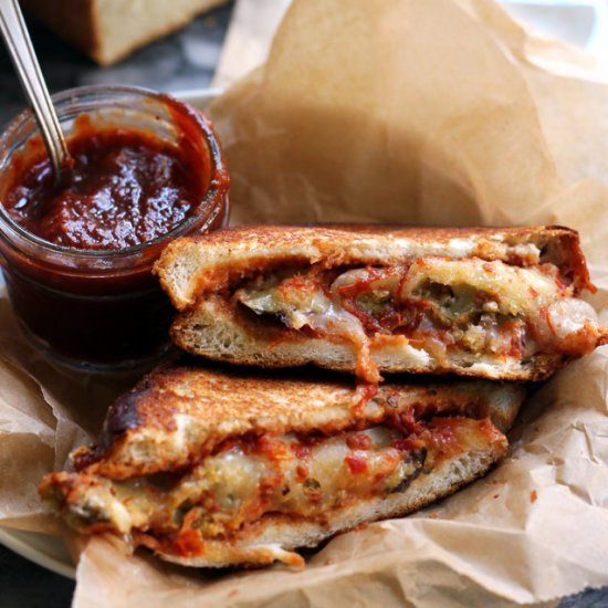 Eggplant parmesan grilled cheese