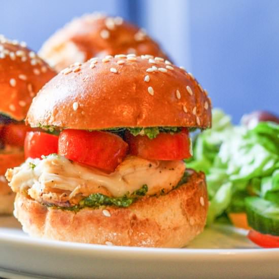 Chicken Caprese Sliders