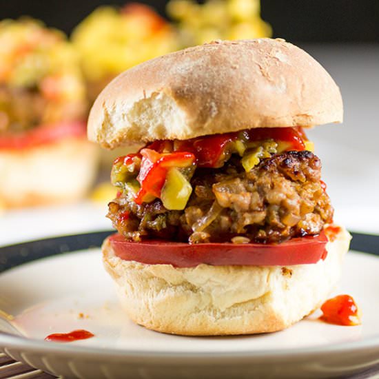 Ground Pork Sriracha Sliders