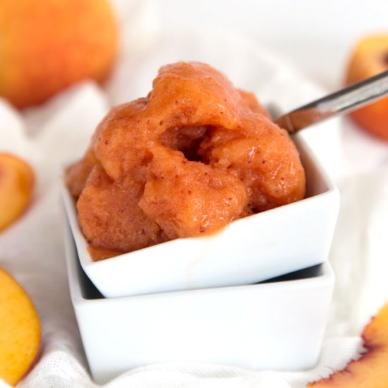 2 Ingredient Peach Sorbet