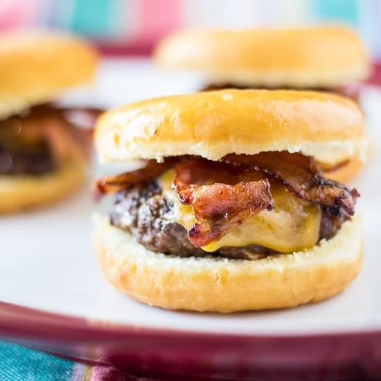 Glazed Donut Cheeseburgers