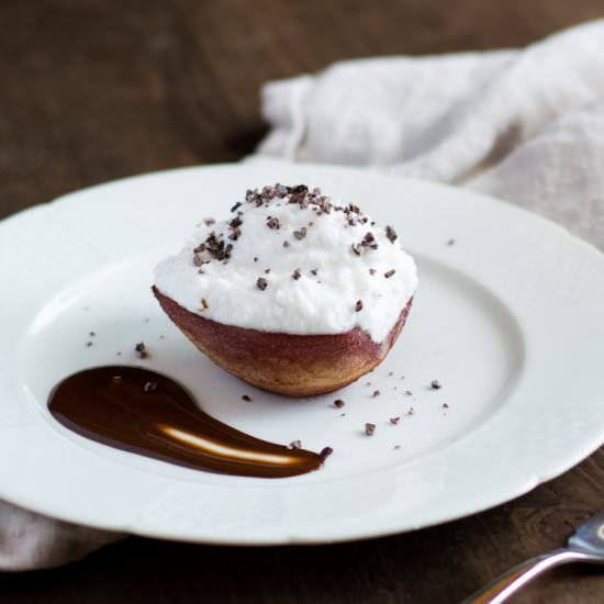 Pears w/ Coconut and Chocolate