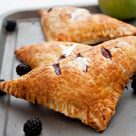 Apple & Blackberry Cream Turnovers