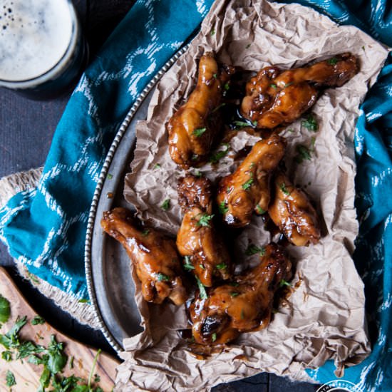 Crispy Honey Porter Sticky Wings