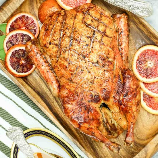 Roast Duck with Blood Orange Sauce