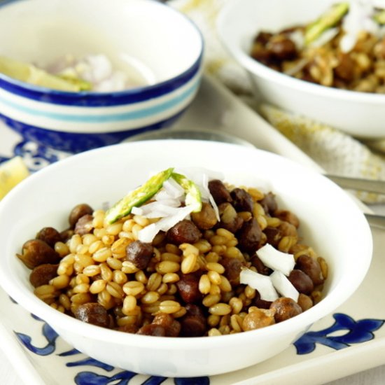 Wheat Berries and Bengal Gram Salad