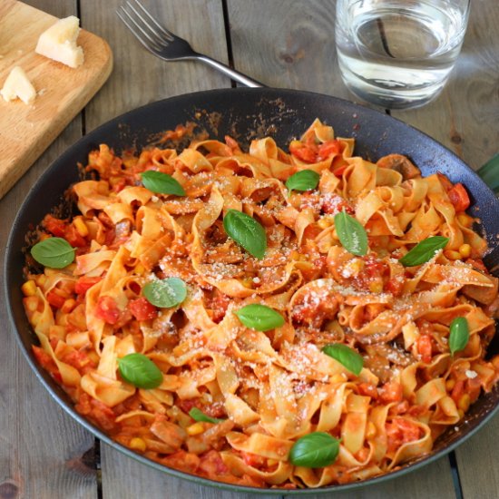 Spicy Chorizo and Red Pepper Pasta