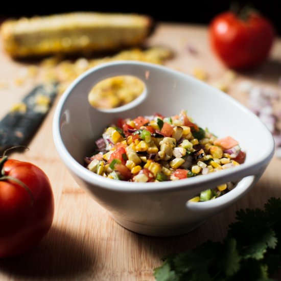 Roasted Corn Salsa, Two Ways