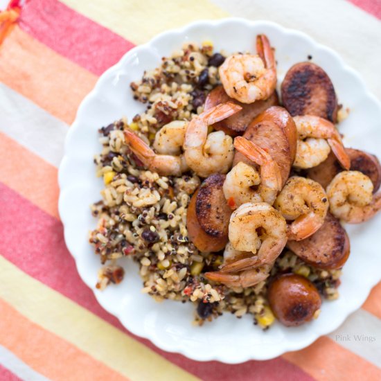 Southwest Shrimp and Sausage Bowls