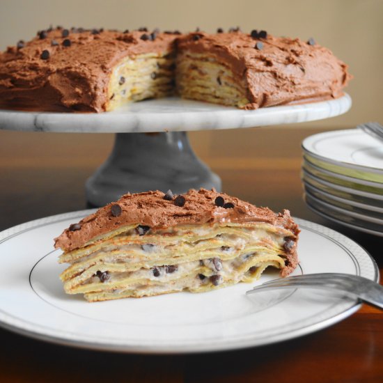 Cannoli Crepe Cake