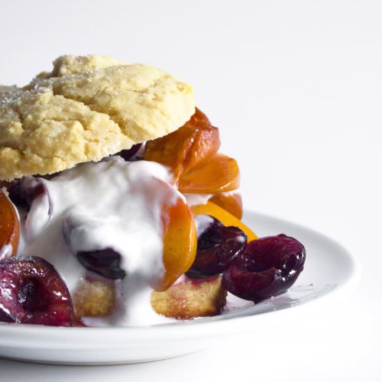 Honey Scones & Roasted Stone Fruit