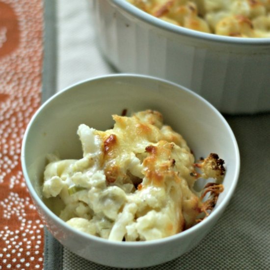 Cheesy Scalloped Cauliflower