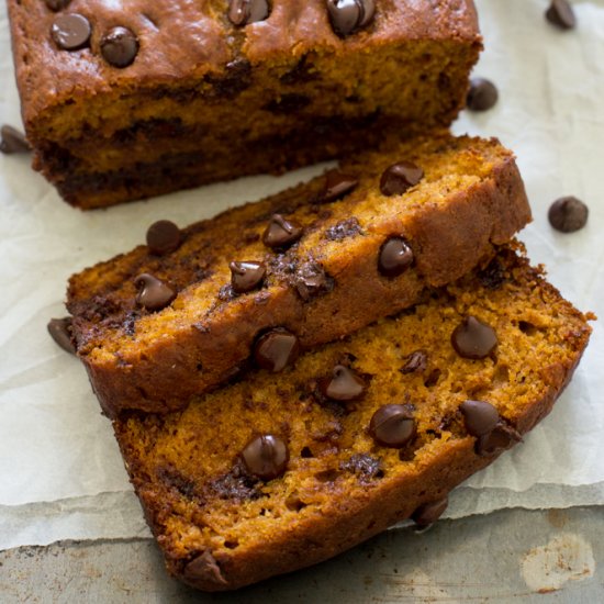 Chocolate Chip Pumpkin Bread