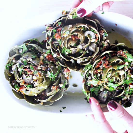 Stuffed Grilled Artichokes