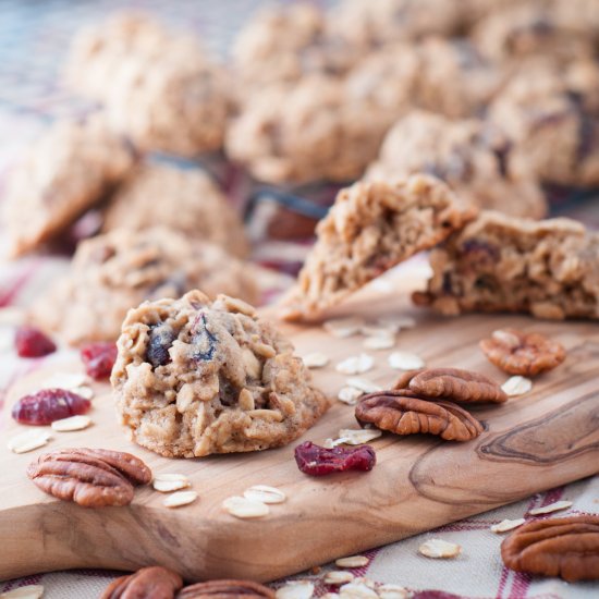 Pecan and Cranberry Oatmeal Cookies